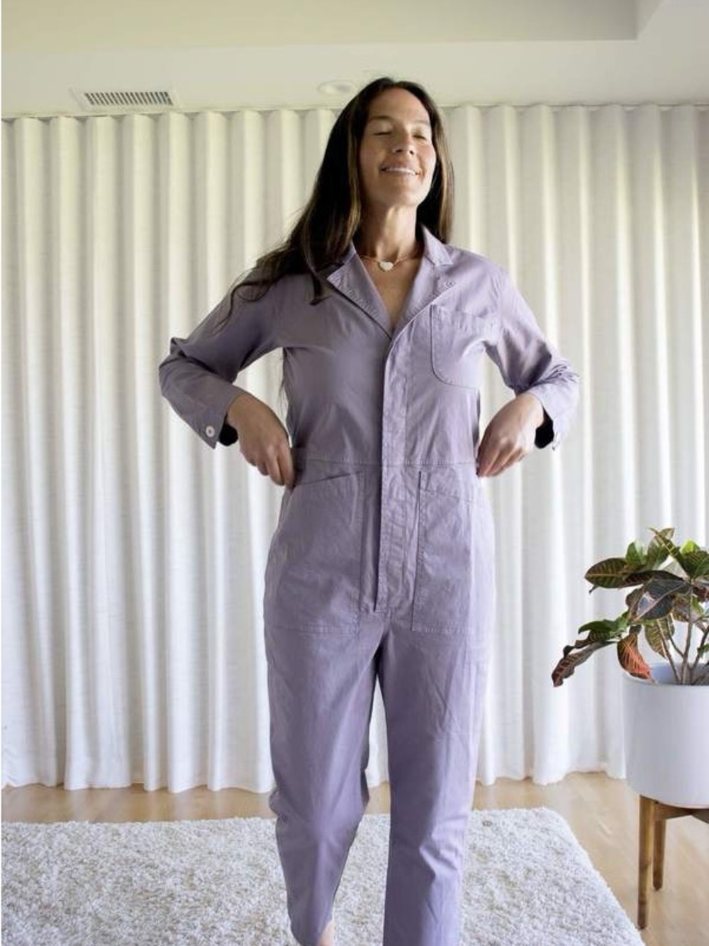 Alex mill XS Women's Lavender Utility Jumpsuit - Fashion-Forward Workwear